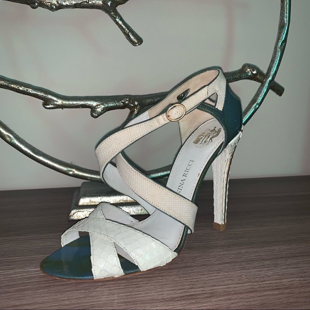 Nina Ricci Python heels sandals